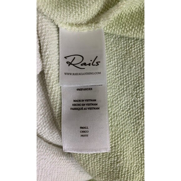 Rails Reeves Blue Mint Dip Dye Sweatshirt Women's Size Small Blue & Lemon Yellow - Picture 10 of 11